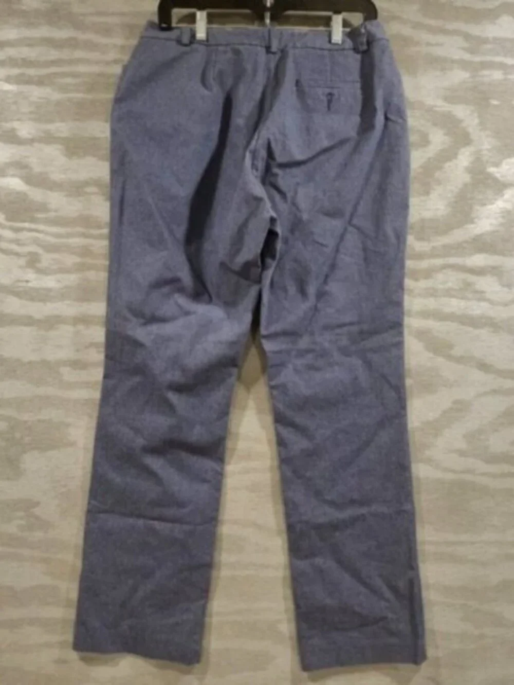 Lilly Pulitzer SZ 12 Blue Flat Front Stretch Straight Leg Ankle Pants Trousers
